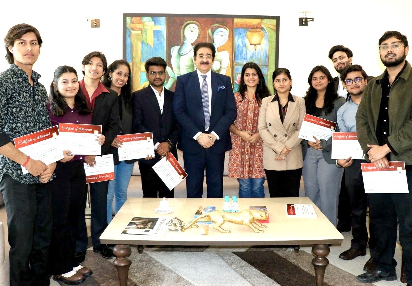 AAFT Student Ambassadors Honoured by Dr. Sandeep Marwah