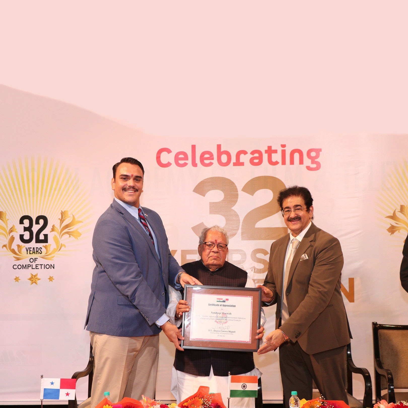 Sandeep Marwah Honoured by Ambassador of Panama for His Outstanding Contribution to India–Panama Cultural Relations